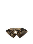Matchesfashion.com Dolce & Gabbana - Faux Pearl Brocade Folded Bow Tie - Womens - Gold