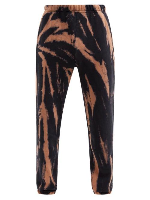 Matchesfashion.com Les Tien - Tie-dye Brushed-back Cotton Track Pants - Mens - Navy Multi
