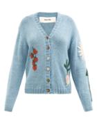 Story Mfg. - Twinsun Crocheted Organic-cotton Cardigan - Womens - Blue Multi