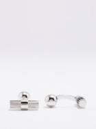 Tom Ford - Ribbed 18kt White Gold Cufflinks - Mens - Silver