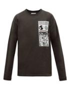 Matchesfashion.com Ambush - Visitor Printed Cotton Long Sleeved T Shirt - Mens - Black