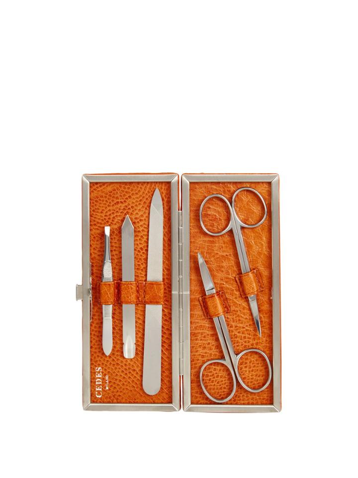 Lorenzi Milano Ostrich Manicure Set