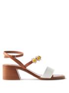 Fabrizio Viti - Bibi Leather Block-heel Sandals - Womens - White