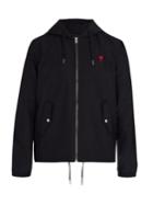 Ami Logo-embroidered Hooded Jacket