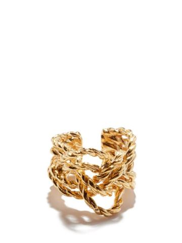 Ladies Jewellery Elise Tsikis - Pena 24kt Gold-plated Ring - Womens - Gold