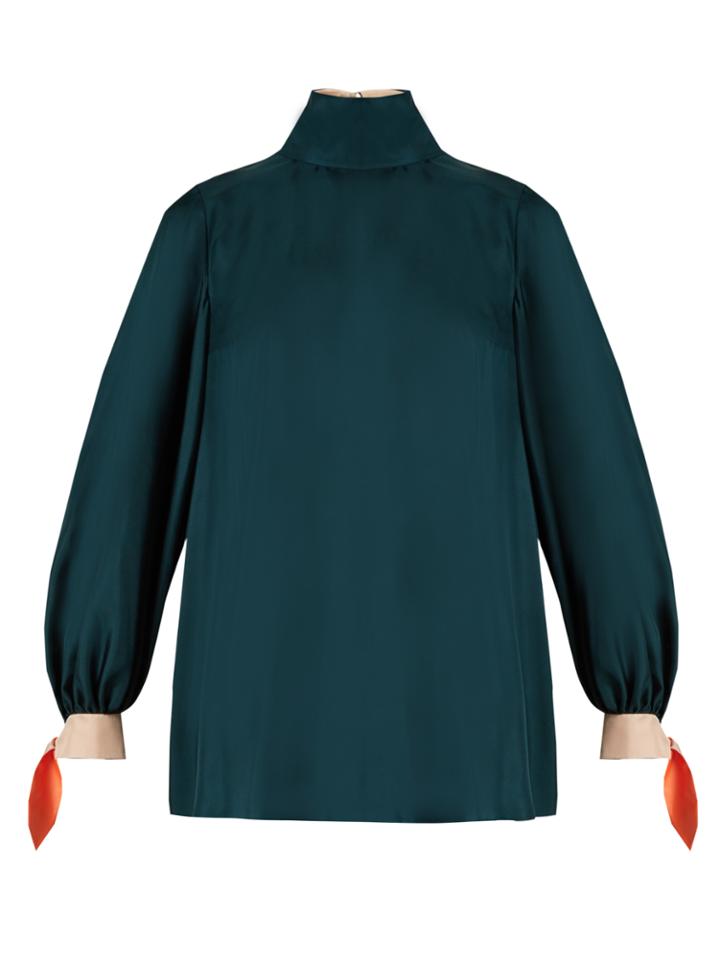 Roksanda Nivala Silk-twill Tunic Top