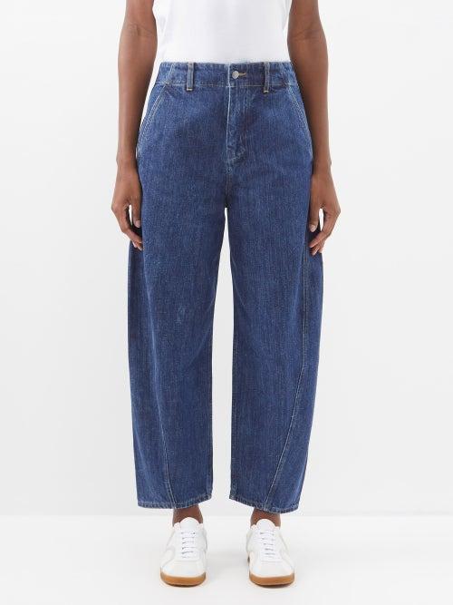Studio Nicholson - Akerman Balloon-leg Cropped Jeans - Womens - Mid Blue