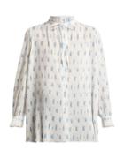 Matchesfashion.com Balenciaga - Ruffled Tie Neck Floral Print Pliss Blouse - Womens - White Print