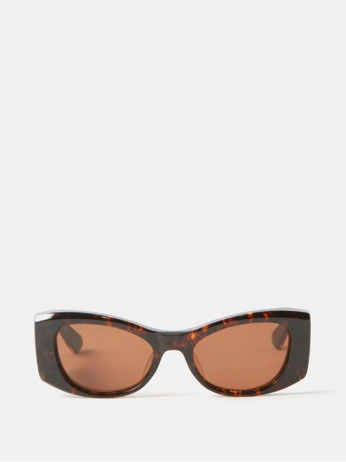 Jacques Marie Mage - Harlo Tortoiseshell-acetate Cat-eye Sunglasses - Womens - Brown Multi