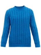 Matchesfashion.com Altea - Chunky Ribbed Knit Sweater - Mens - Blue