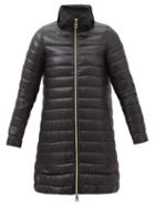 Herno - Pleated-back Quilted Coat - Womens - Black