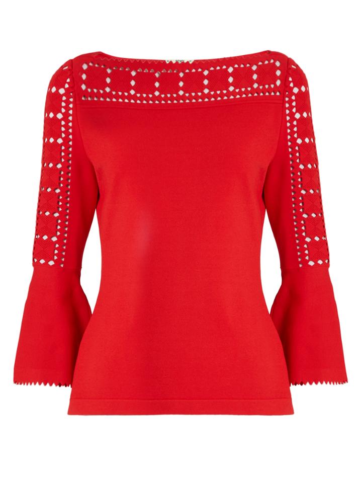 Fendi Geometric Crepe Top