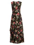 Erdem Floria Floral-print Silk-crepe Dress