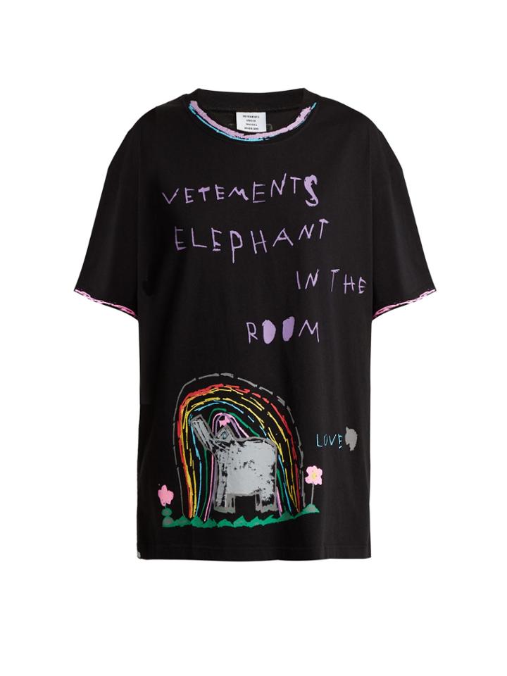 Vetements Elephant Cotton T-shirt