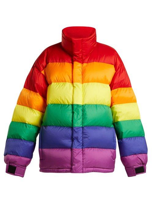 Matchesfashion.com Burberry - Rainbow Oversized Quilted Down Jacket - Womens - Multi