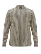 Matchesfashion.com Saint Laurent - Striped Poplin Shirt - Mens - Black Cream