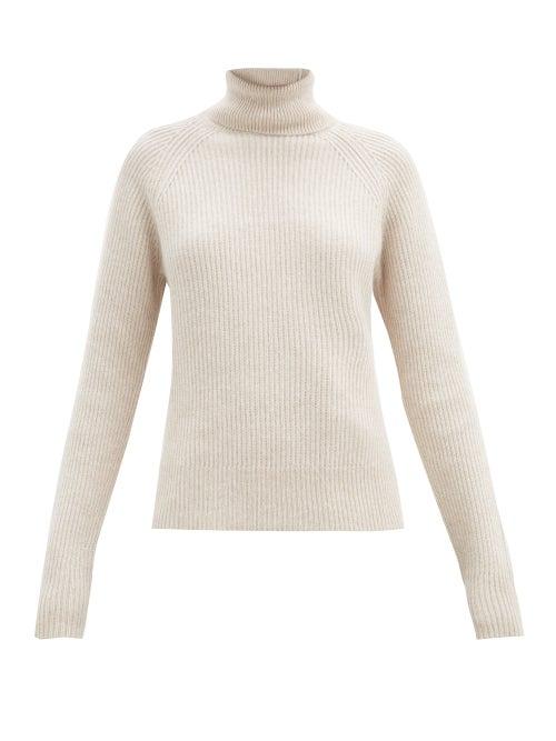 Matchesfashion.com Joseph - Cote Anglaise Roll-neck Sweater - Womens - Light Beige