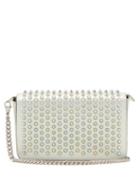 Matchesfashion.com Christian Louboutin - Zoompouch Spike Embellished Leather Cross Body Bag - Womens - White Multi