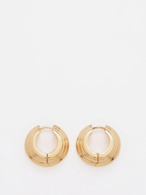 Otiumberg - Ellipse 14kt Gold-vermeil Hoop Earrings - Womens - Yellow Gold
