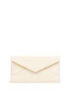 Saint Laurent - Envelope Patent-leather Clutch - Womens - White