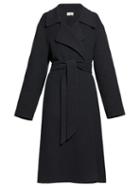 Matchesfashion.com The Row - Efo Belted Felt Coat - Womens - Dark Grey