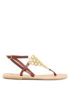 Matchesfashion.com Ancient Greek Sandals - Arta Chainmail And Leather Sandals - Womens - Dark Brown