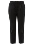 Matchesfashion.com Brunello Cucinelli - Beaded Slim Fit Wool Blend Trousers - Womens - Dark Grey