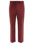 Erdem - Benedict Cotton-blend Corduroy Slim-leg Trousers - Mens - Red