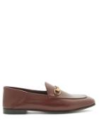 Matchesfashion.com Gucci - Foldable-heel Leather Horsebit Loafers - Womens - Burgundy