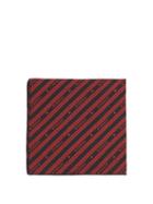 Matchesfashion.com Givenchy - Chain-jacquard Silk-faille Pocket Square - Mens - Black Red