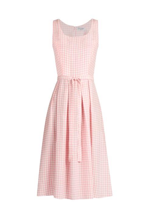 Hvn Jordan Gingham Sleeveless Dress