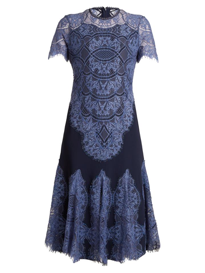 Jonathan Simkhai Godet-detail Lace-panel Dress