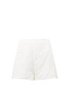 Matchesfashion.com Sir - Isa High Rise Linen Blend Shorts - Womens - Ivory