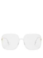 Matchesfashion.com Dior Eyewear - So Stellaire 1 Square Acetate Sunglasses - Womens - Clear