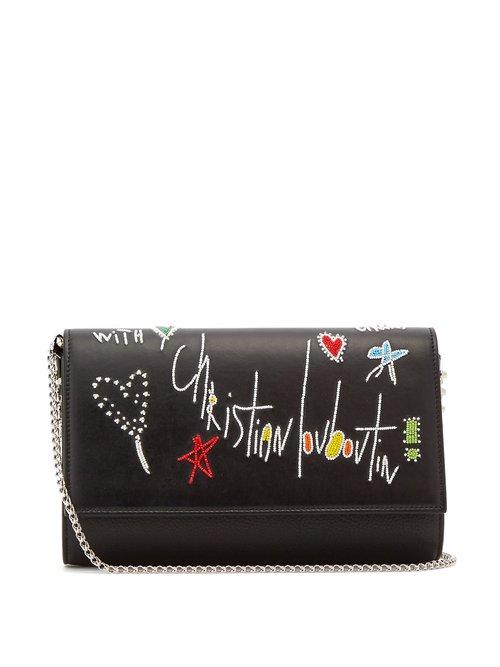 Matchesfashion.com Christian Louboutin - Loubitag Paloma Clutch - Womens - Black Multi