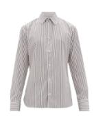 Matchesfashion.com The Row - Jasper Striped Cotton Shirt - Mens - Black White