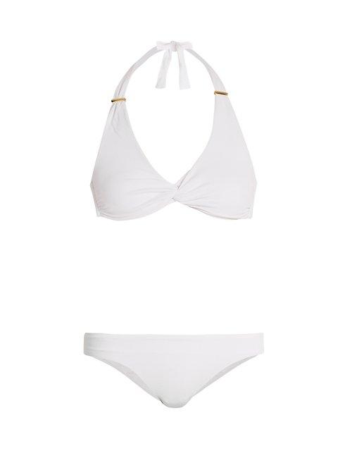 Matchesfashion.com Melissa Odabash - Africa Halterneck Bikini - Womens - White