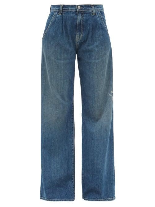 Nili Lotan - Double-pleat Wide-leg Jeans - Womens - Denim