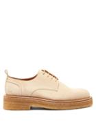 Matchesfashion.com Ami - Raised Sole Suede Derby Shoes - Mens - Beige
