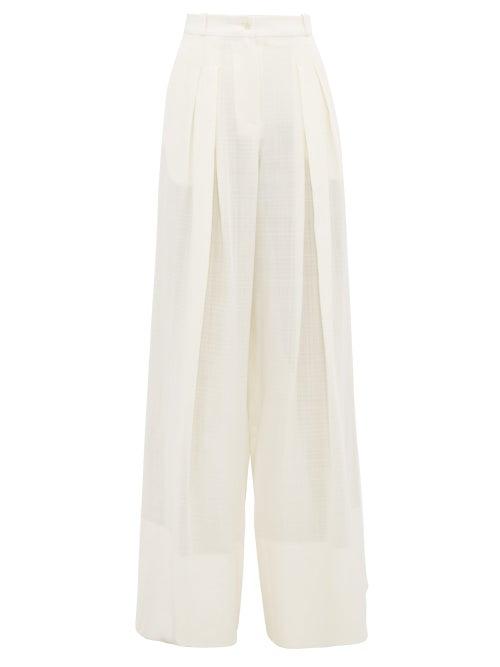 Matchesfashion.com Jacquemus - Avignon Wide Leg Trousers - Womens - Ivory