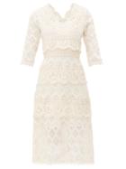 Matchesfashion.com Sea - Laurel Tiered Guipure Lace Dress - Womens - White