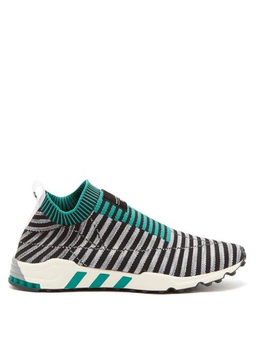 Matchesfashion.com Adidas Originals - Eqt Support Primeknit Trainers - Mens - Black Green