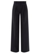 Bella Freud - Bowie Cavalry-wool Wide-leg Trousers - Womens - Navy