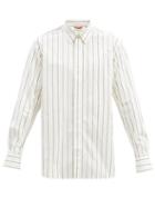 Matchesfashion.com Barena Venezia - Trosa Striped Cotton-poplin Shirt - Mens - Cream