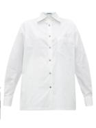 Matchesfashion.com Prada - Patch Pocket Cotton Shirt - Womens - White