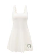 Ladies Activewear Marysia Sport - Serena Scalloped Recycled-fibre Mini Dress - Womens - White