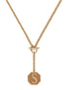 Shay - Initial Diamond & 18kt Rose-gold Necklace - Womens - Rose Gold