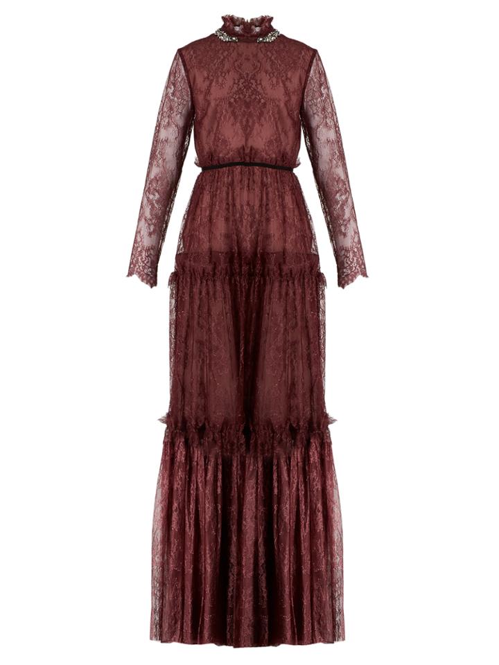 Erdem Carolyn Crystal-embellished Lace Gown
