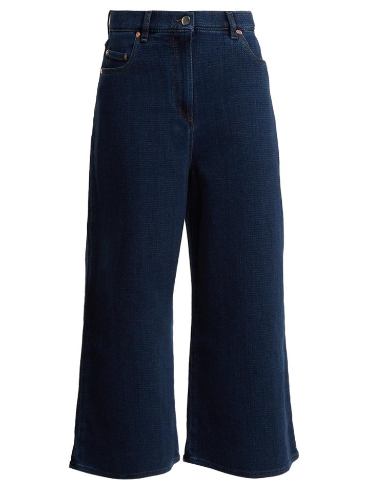 Valentino High-rise Wide-leg Cotton Culottes