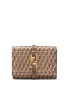 Fendi - Ff-embossed Leather Wallet - Womens - Brown Multi